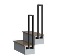 Main courante moderne pour escaliers intérieurs et extérieurs, garde-corps en fer forgé en forme de U à montage latéral, kit de garde-corps d'escalier d'assistance - conception de tube carré ( Size :