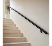 Main courante moderne, rampe escalier fer forgé noir, kit barre appui pour tige support murale intérieure extérieure, poignée sécurité 30 à 600cm(480cm)