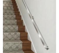 Main courante murale carrée pour usage intérieur et extérieur, 30cm-600cm | Kit support mural pour rampe d'escalier acier inoxydable -Lofts/hôtel/villas/escaliers bureau(4m)