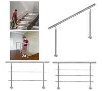 Main courante murale - HENGMEI - 80cm - Acier inoxydable - 2 poteaux - Intérieur & extérieur