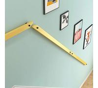 Main courante murale pour escaliers - Rail de sécurité en bois avec kit d'installation - Design antidérapant pour une utilisation en intérieur et en extérieur - Améliore la stabilité et la sécurité