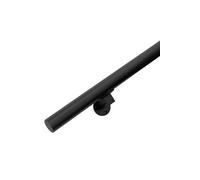 Main courante noire 100 cm + 2 supports