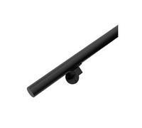 Main courante noire 50 cm + 2 supports