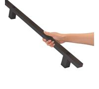 Main Courante Noire Moderne pour escaliers, Rampe d'escalier pour intérieur et extérieur, Rampe d'escalier Murale avec Supports, Fer forgé en métal Noir(30cm)