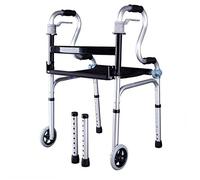 Main courante pliable en aluminium avec cadre de roue pliable en aluminium pour personnes âgées handicapées à 4 coins, 51 x 55 x 80 cm, canne antidérapante avec hôpital