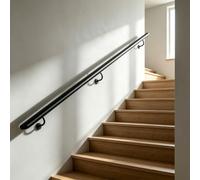 Main courante pour décorations d'escaliers，rampe d'escalier en fer forgé | Barre d'appui de sécurité de rampes d'escalier modernes pour rails de Support muraux intérieurs et extérieurs(80cm)