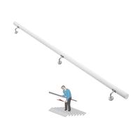 Main Courante Pour Escalier - 30-600cm Rampe Escalier En Bois, Blanc Mains Courantes Murales, Barre De Support De Rampe D'escalier Antidérapante, Pour Bars Lofts Rambarde Couloir ( Size : 6ft/180cm )