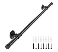 Main Courante pour Escalier Exterieur Magtctyae 1m Rampe Escalier Interieur Support Mural Tuyau en Acier Galvanisé Industriel Antidérapant Poignée rambarde escalier de Sécurité