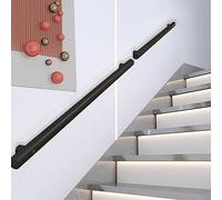 Main Courante pour Escalier - Kit Complet 30cm-600cm, Support Mural de Rampe d'escalier en Métal en Acier Inoxydable Noir Main Courante pour Escaliers Marches Intérieures et Extérieures ( Size : 90cm
