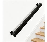 Main courante pour escalier, rampe descalier intérieure, main courante noire, garde-corps d'escalier, rampe d'escalier pour balcons, couloirs, appartements, villas (B, 80) (A, 360(120 * 3) CM)