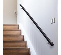 Main courante pour escaliers - 80cm, 1m, 120cm, 1,5m, 180cm, 2m, 240cm, 3m, rampe d'escalier pour la maison, la salle de bain, le couloir, les escaliers - Barre d'appui intérieure et extérieure(200cm)