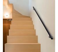 Main courante pour escaliers marches intérieures rampe ronde en fer forgé barre d'appui de sécurité pour couloir de maison barre support pour rampe d'escalier à montage mural(250cm)