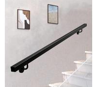 Main courante pour escaliers｜Rails de rampe d'escalier à tuyaux carrés | Tige de Support de garde-corps d'escalier à montage mural，60cm 80cm 1m 1.5m 2m 2.5m 3m，rampe intérieure(450cm)