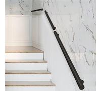 Main Courante pour Escaliers, Rampes d'Escalier Modernes pour Intérieur et Extérieur - Barre d'Appui de Sécurité pour Rampes d'Escalier à Montage Mural | Acier Inoxydable Métal Noir Long 1ft - 20ft (