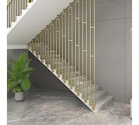 Main Courante pour marches, poteaux de Balustrade en Fer forgé, Rampe d'escalier pour Couloir mansardé avec Fixations, Garde-Corps pour Couloir mansardé et Porche.(L-Shaped Fixing,145cm)