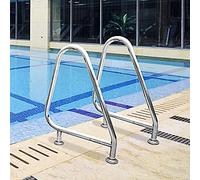 Main courante pour piscine creusée en acier inoxydable avec kit de montage, durable et résistant à la corrosion, installation facile, accessoire de piscine