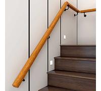 Main Courante, rampes d'escalier en Bois, Garde-Corps en Bois Massif for Villas, Simple et Moderne(7ft)