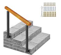 Main courante réglable en fer forgé pour marches d'intérieur/extérieur, idéale pour 23 marches de jardin, terrasse, rail de transition, rampes en bois, faciles à monter, durable et élégante solution