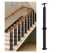 Main courante réglable pour escaliers - Garde-corps durable avec support d'angle pour une meilleure sécurité intérieure et extérieure