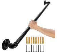 Main courante rétro en tube d'eau - 60cm de garde-corps industriel avec une capacité de charge de 200kg - Rampe de sécurité robuste pour escaliers et balcons