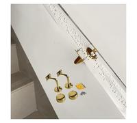 Main Courante Transparente En Acrylique Polie for Escaliers Intérieurs, Barre D'appui Transparente Avec Supports Dorés, 50-600cm(540cm/18ft/212.6in)