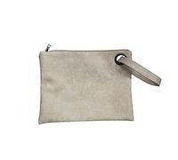 Main Cuir Couleur solide d'embrayage de sac d'enveloppe de cuir de sac de dames de dames de de dîner Bâton De Téléphone Sur Portefeuille En (Beige, One Size)