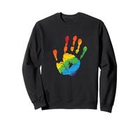 Main dans des Couleurs Arc-en-Ciel LGBT Sweatshirt