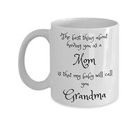 Main Dans La Main ! Le Plus Beau, C'Est Que Mon Bébé T'Appellera Grand-Mère ! Tasses Drôle Tasse Porcelaine Tasse À Café 330Ml Pour Thé Ami Famille