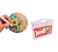MAIN D'ARTISTE - 24 Marqueurs à Acrylique - Loisir Créatif - 030826 - Feutres - Multicolore - Activités Manuelles - Art - Bois - Toile - Verre - Métal - Tissu - À Partir de 14 ans