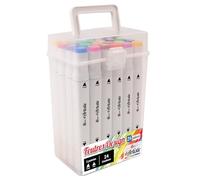 MAIN D'ARTISTE - 24 Marqueurs à Alcool Double Pointe - Loisir Créatif - 030796 - Feutres - Multicolore - Couleurs - Activités Manuelles - Art - Adultes - Enfants - Marker - À Partir de 6 ans