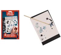 MAIN D'ARTISTE - Kit de 4 Planches À Gratter - Loisir Créatif - Scratch Art - Activités Manuelles - Art Créatif - Adultes - Enfants - DIY Artistique - Dessin Magique - À Partir de 4 Ans
