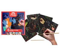 MAIN D'ARTISTE - Kit de 6 Planches À Gratter - Loisir Créatif - Scratch Art - Activités Manuelles - Art Créatif - Adultes - Enfants - DIY Artistique - Dessin Magique - À Partir de 6 Ans