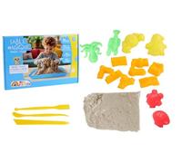 MAIN D'ARTISTE - Kit Sable À Modeler Magique de 19 Pièces - Loisir Créatif - 030915 - Beige - 450 GR - Jouet Enfant - Modelage - Activités Manuelles - Anniversaire - Cadeau - À Partir de 3 Ans