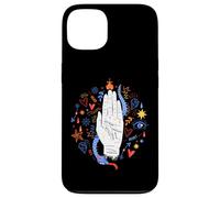Main de chiromancie lisant l'art Spirituel ésotérique Symboles Floraux Coque pour iPhone 13