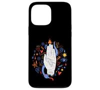 Main de chiromancie lisant l'art Spirituel ésotérique Symboles Floraux Coque pour iPhone 13 Pro Max