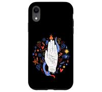 Main de chiromancie lisant l'art Spirituel ésotérique Symboles Floraux Coque pour iPhone XR