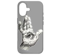 Main de Fatima Blackwork Minimal Eye Coque pour iPhone 17