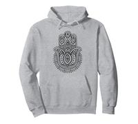 Main de Fatima Mandala Yoga Fatma Main Symbole Boho Femme Sweat à Capuche