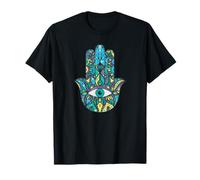 Main de Fatima Mysticisme Spirituel sur Le thème Bleu T-Shirt