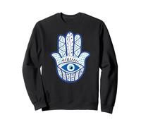 Main de Fatima - Symbole Spirituel du Mauvais œil Bleu Nazar Sweatshirt