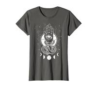 Main de Fatimas Occulte Symbole Sorcière Khamsa T-Shirt, Femme, Asphalte, M