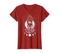 Main de Fatimas Occulte Symbole Sorcière Khamsa T-Shirt, Femme, Canneberge, 3XL
