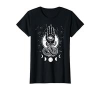 Main de Fatimas Occulte Symbole Sorcière Khamsa T-Shirt, Femme, Noir, M