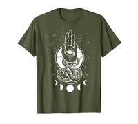 Main de Fatimas Occulte Symbole Sorcière Khamsa T-Shirt, Homme, Olive, L