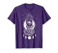 Main de Fatimas Occulte Symbole Sorcière Khamsa T-Shirt, Homme, Violet, L