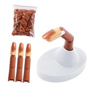 Main de mannequin d'entraînement articulée avec doigts amovibles et base pour les apprenants et les étudiants, équipement portable d'entraînement des ongles
