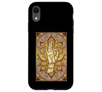 Main de méditation Lotus vitrail Spirituel Zen Yoga Coque pour iPhone XR