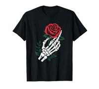 Main De Squelette avec Rose Tattoo Gothic Dark Romantic Art T-Shirt