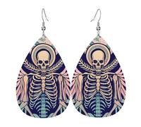 Main De Squelette Squelette Gothique Occulte Vintage Boucles D'Oreilles En Cuir Légères Boucle D'Oreille Double Face Pendantes D'Oreille Pour Décorations Femme