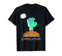 Main de Zombie Humoristique Cimetière Halloween Scène T-Shirt